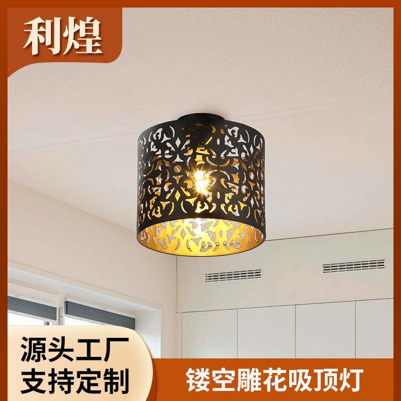 镂空雕花光影吸顶灯工艺装饰艺术餐厅吧台客厅LED吸顶灯厂家