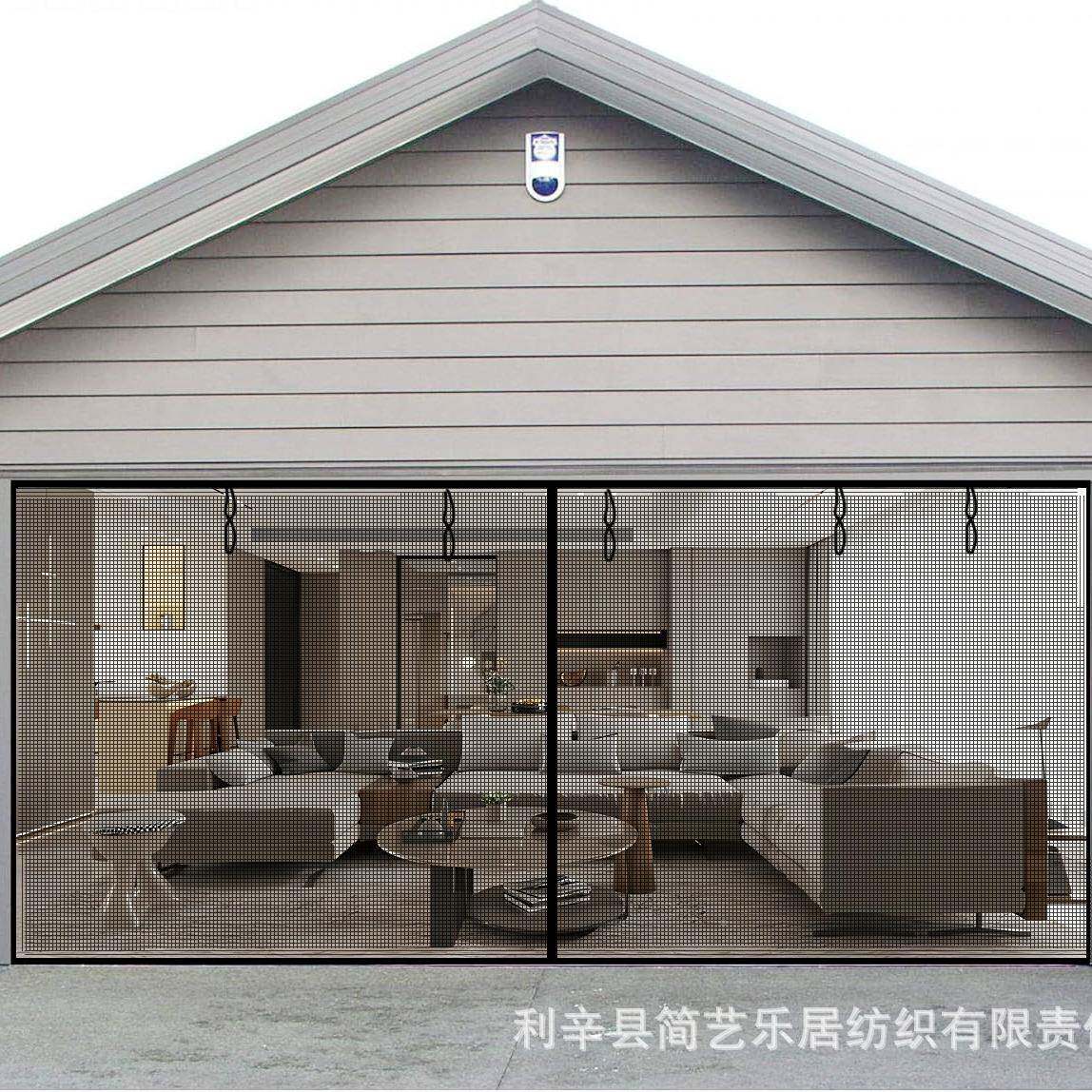 外CKDM2024贸防外蚊门帘车库大门磁性自吸通风贸订门帘风货透气透