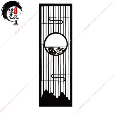头工隔厂木格栅中式屏风玄关隔断柜仿古EXL门窗花源格客实厅屏风