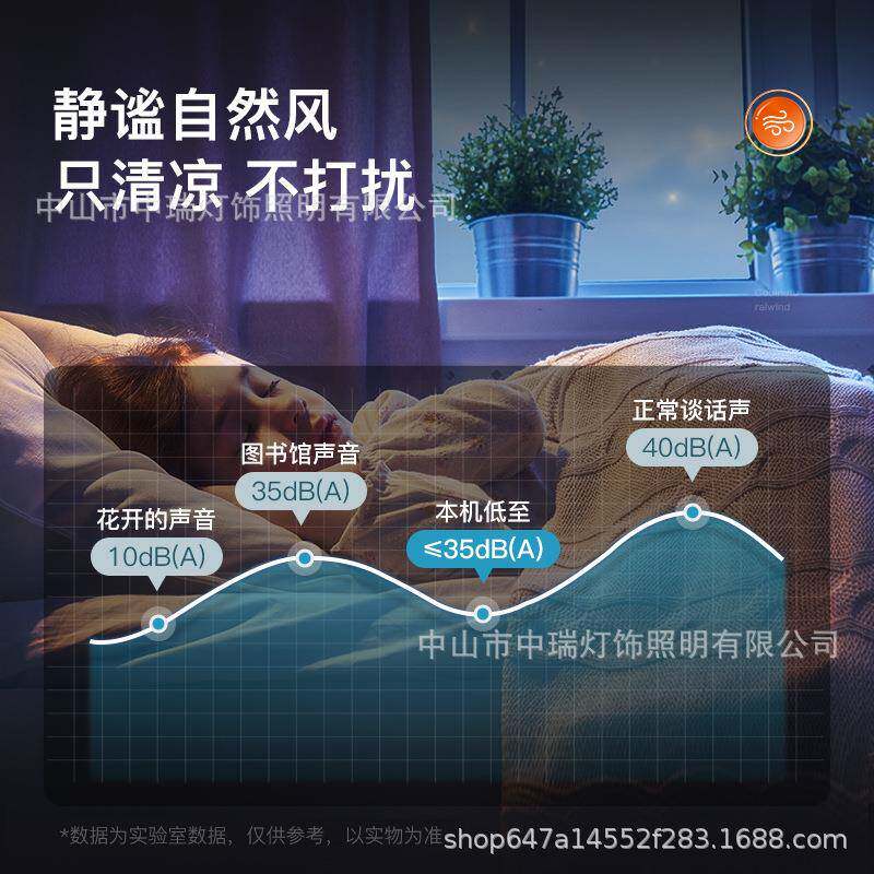 60°旋转摇头风扇灯2025年新款带电风扇卧室吸顶灯北欧轻奢灯具