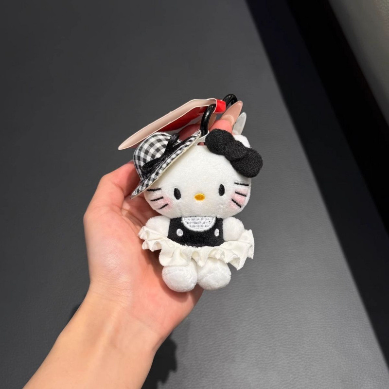 赫本风kitty包包挂件可爱毛绒公