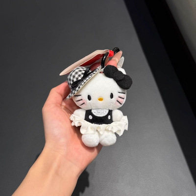 赫本风kitty包包挂件可爱毛绒公
