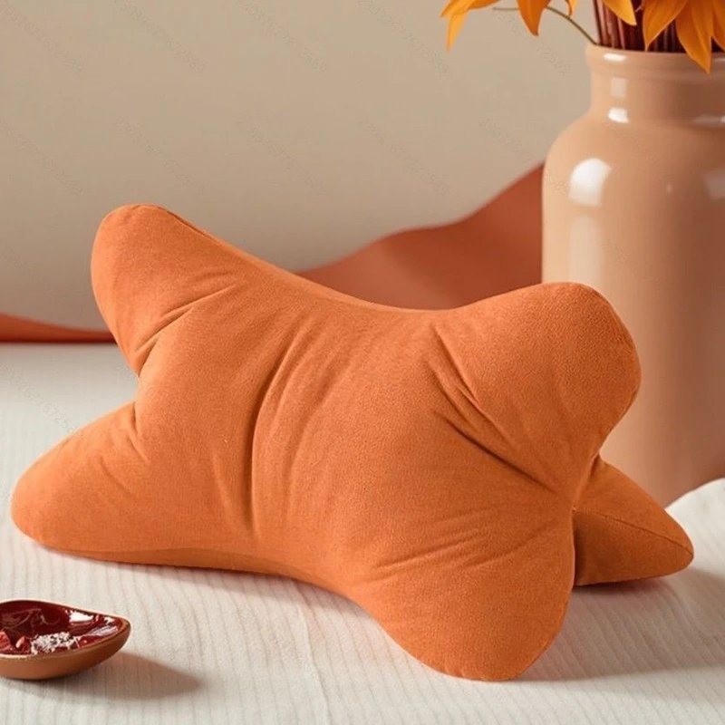 床头抱枕骨头枕办公室久坐座椅腰枕午休护腰靠垫脚垫抬腿枕网红N