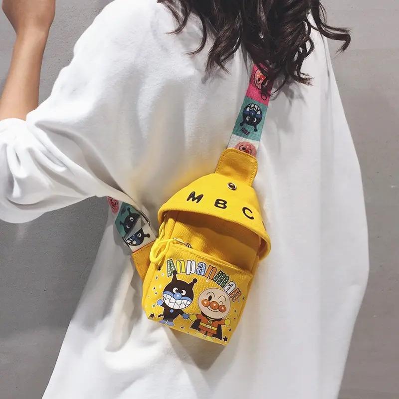 网红卡通帆布小包包女2025新款潮韩版森系少儿包单肩斜挎包xmj