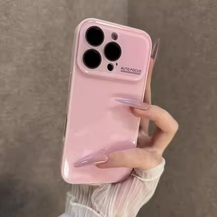 高级感大视窗玻璃适用苹果17promax手机壳iPhone16pro全包14pro时尚12女款15promax简约11潮流感13冷淡风白色
