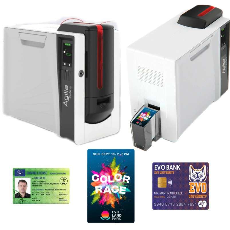 EVOLIS爱立识Agilia彩色高清晰证卡打印机校园卡工作证出入证
