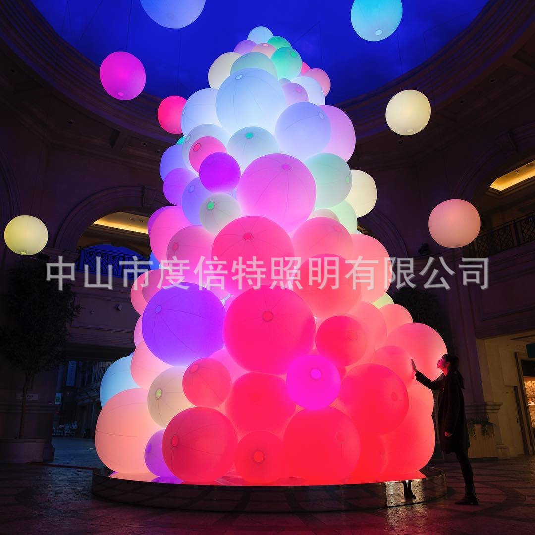 LED触摸发光变色球灯人体互动圆球圣诞树灯智能感应互动灯饰