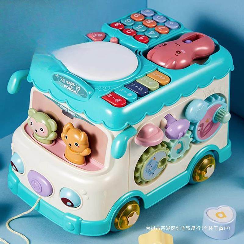 婴儿六面体玩具6个月以上儿童早教宝宝0-1岁音乐多功能手拍鼓