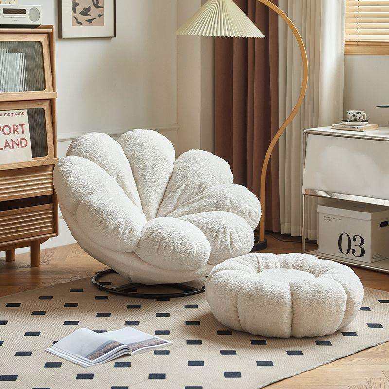 懒人沙发单人椅休闲旋转花瓣旋转椅客厅阳台沙发椅小户型客厅三人