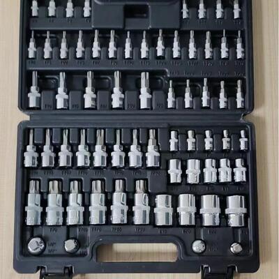 64PC鑫仕力工厂批头套筒汽修工具套装套筒材质50BV30批头S2