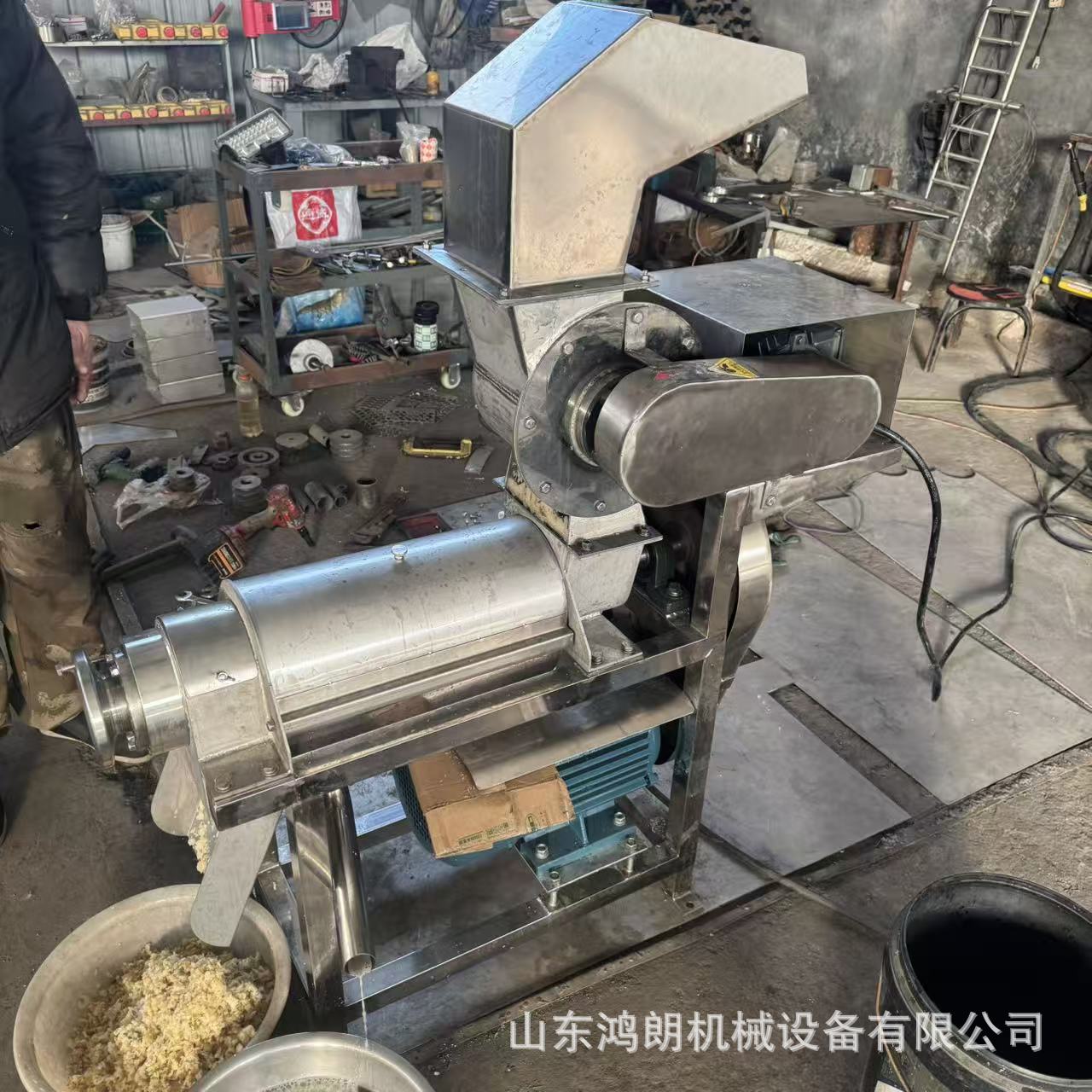 红枣去核打泥机不锈钢材质挤压打汁机粉碎水果榨汁机