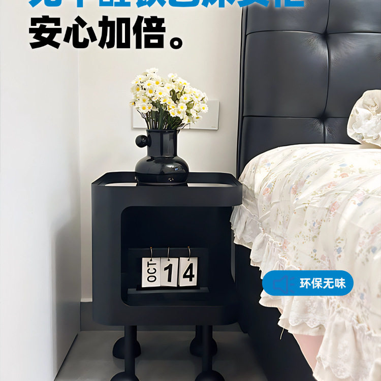铁艺床头柜替代品小众设计感儿童卧室边几无甲醛轻奢高级小型创意图片