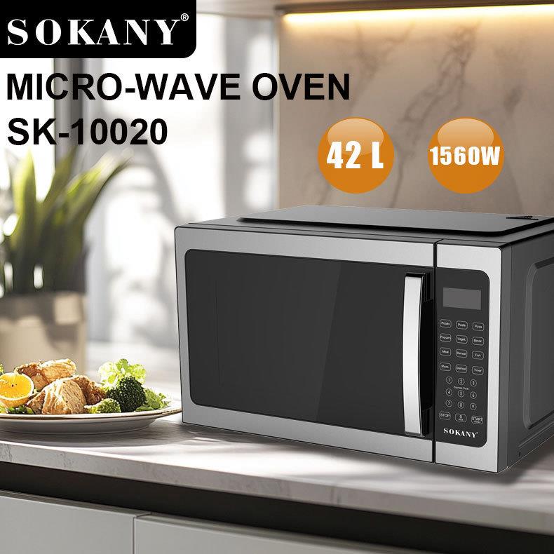 SOKANY10020微波炉家用微波一体光波炉烤箱42L大容量多功能微波炉