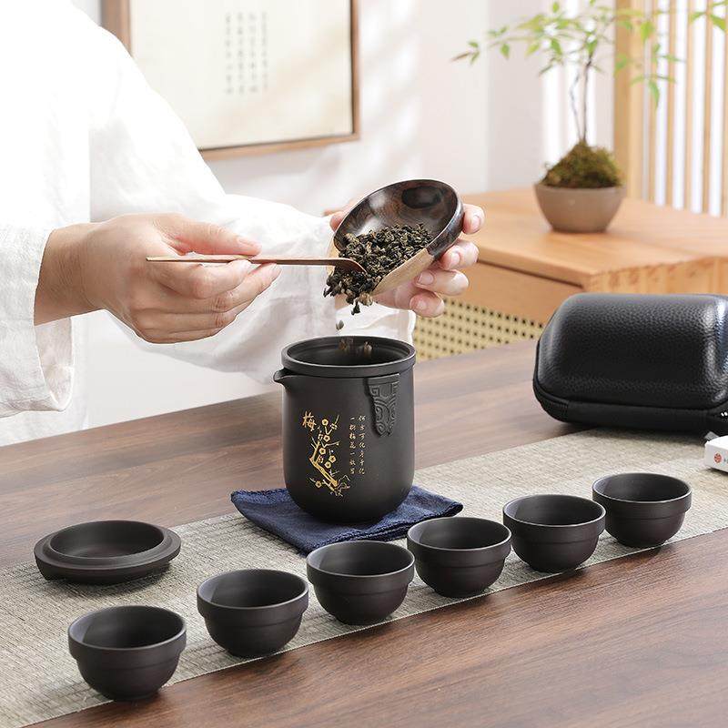 小套便携式单人家用快客杯户外功夫泡茶壶整套紫砂旅行茶具套装,纺织面料/辅料/配套,纺织机械配件,淘宝优惠券,粉丝福利购,淘宝优惠卷