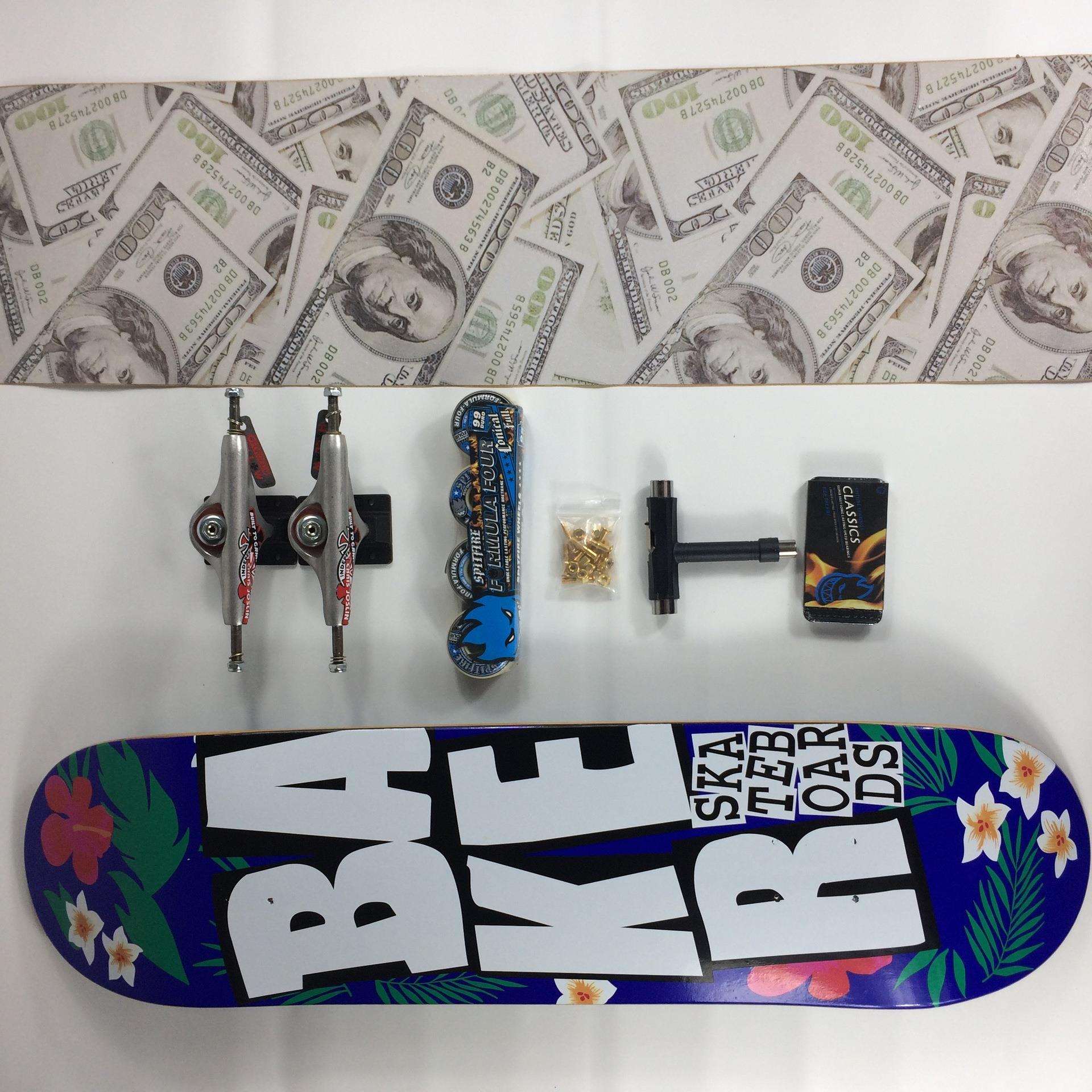 baker8.0/8.125/8.25/8.375英寸滑板双翘加拿大枫木组装整板