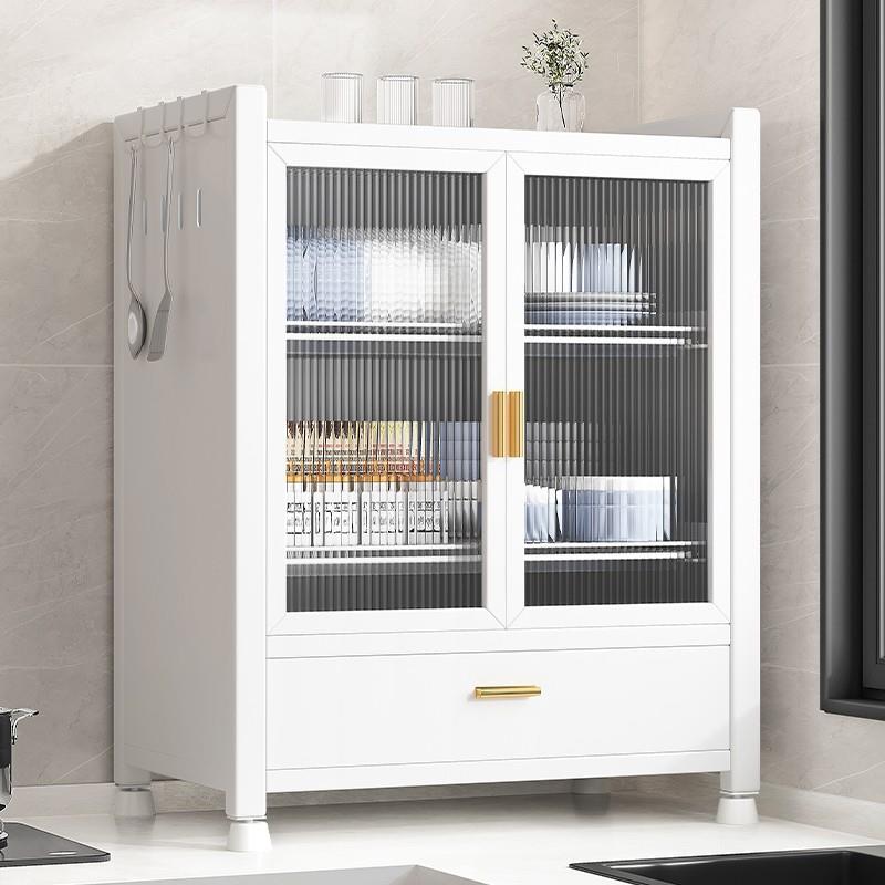 厨房多功能置物架家用台面微波炉小型碗碟收纳架沥水放碗盘架碗柜