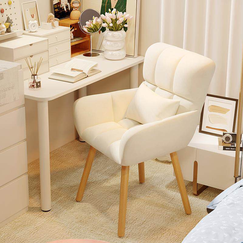 电脑椅家用女生卧室化妆靠背椅子舒服久坐宿舍实木办公学习书桌椅