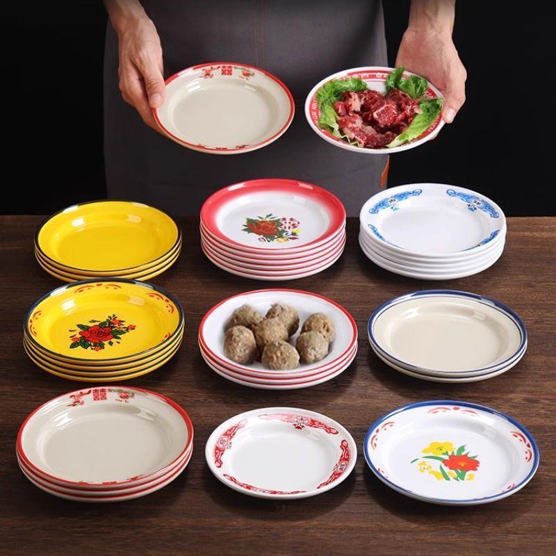 重庆地摊火锅专用菜盘密胺老式串串市井老火锅餐具商用小碗菜盘子