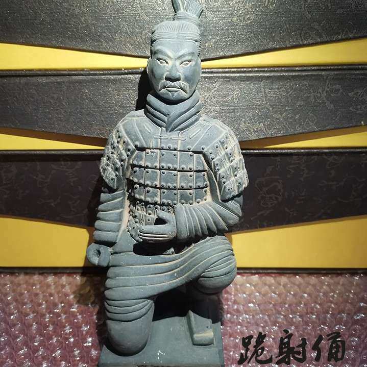 IYR7兵马俑仿古摆件工艺品西安旅游纪念品25cm秦俑秦始皇泥人泥塑