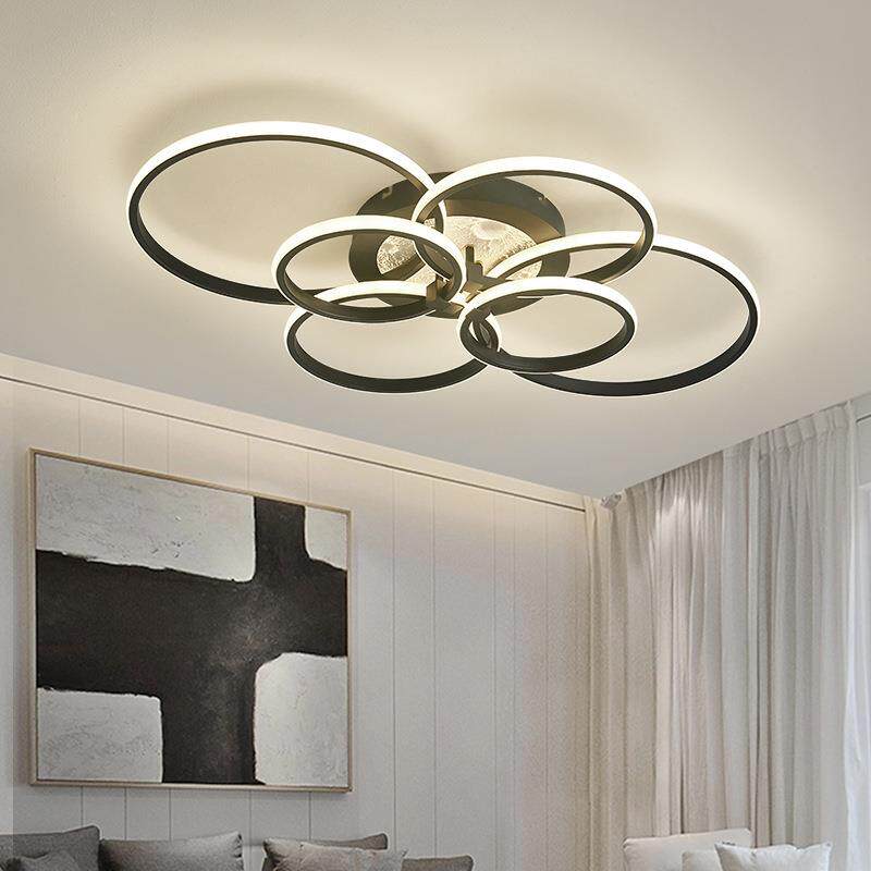 客厅灯2024年新款LED现代简约大气高档北欧圆环形大厅轻奢吸顶灯