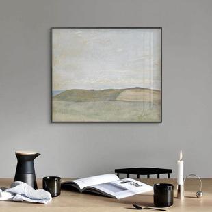 寂静的凝视哈默肖伊装饰画小众冷色调性冷淡风卧室床头挂画柜画