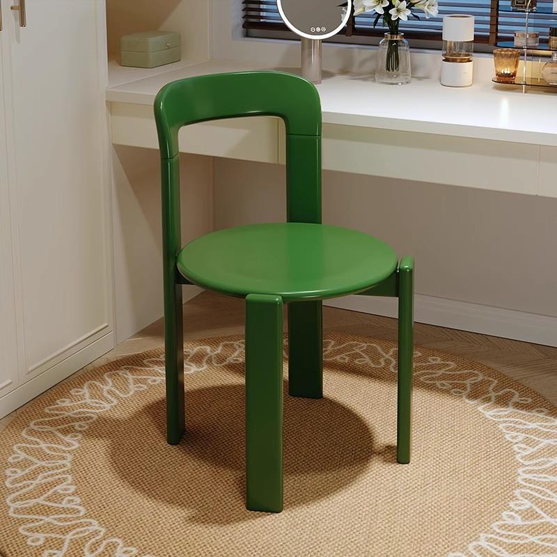 rey餐椅实木椅子中古书桌椅茶椅餐桌岛台靠背椅红色设计师梳妆凳