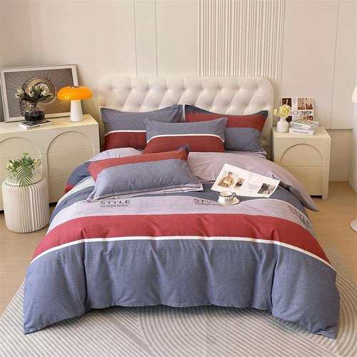 秋冬磨毛四件套纯棉简约加厚床单被套三件套床上用品全棉南通家纺