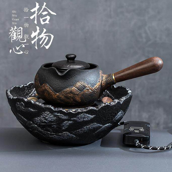 陶瓷仿古电陶炉老岩泥茶炉智能家用静音煮水炉煮茶器日式围炉煮茶