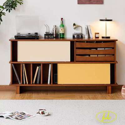 中古斗柜复古实木边柜玄关柜客厅储物收纳抽屉柜推拉门餐边柜