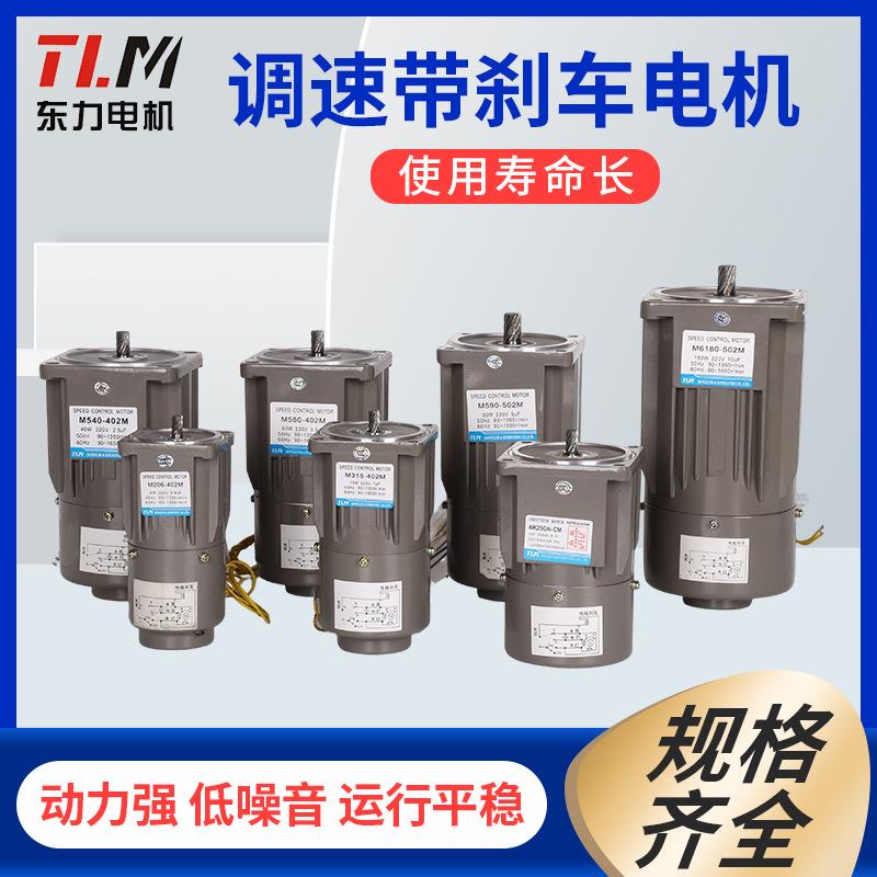 TLM东力90W120W单相交流减速刹车电机调速马达M5120-502M