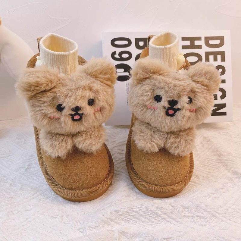 女童雪地靴冬季2026新款可爱小熊毛绒保暖儿童棉鞋加绒加厚小女孩,童鞋/婴儿鞋/亲子鞋,雪地靴,淘宝优惠券,粉丝福利购,淘宝优惠卷