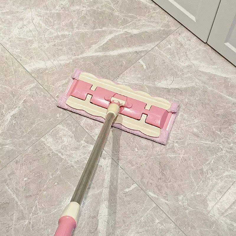 粉色平板拖把2025新款懒人夹抹布家用吸水旋转拖地地板卫生间拖布