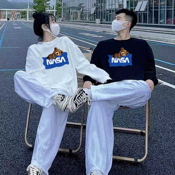 历史新低!nasa官网联名2025圆领连帽卫衣男女潮牌宽松百搭简约秋季情侣上衣实付35.9元到手包邮