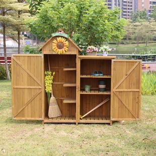 花园工具柜农具杂物柜 户外储物柜园艺露天收纳柜防水防晒防腐欧式