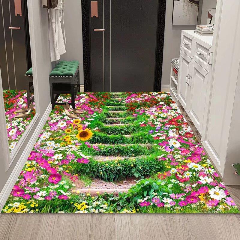 竖款软硅藻泥吸水速干进门地垫2024新款入户门口脚垫家用防滑地毯