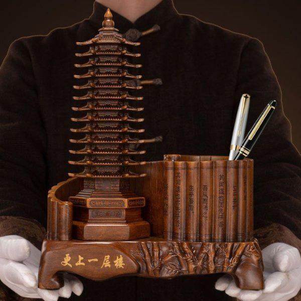 送笔筒老师工艺品书房中式十三办公室装饰层13孩子文昌塔摆件书桌,家居饰品,国学摆件,淘宝优惠券,粉丝福利购,淘宝优惠卷