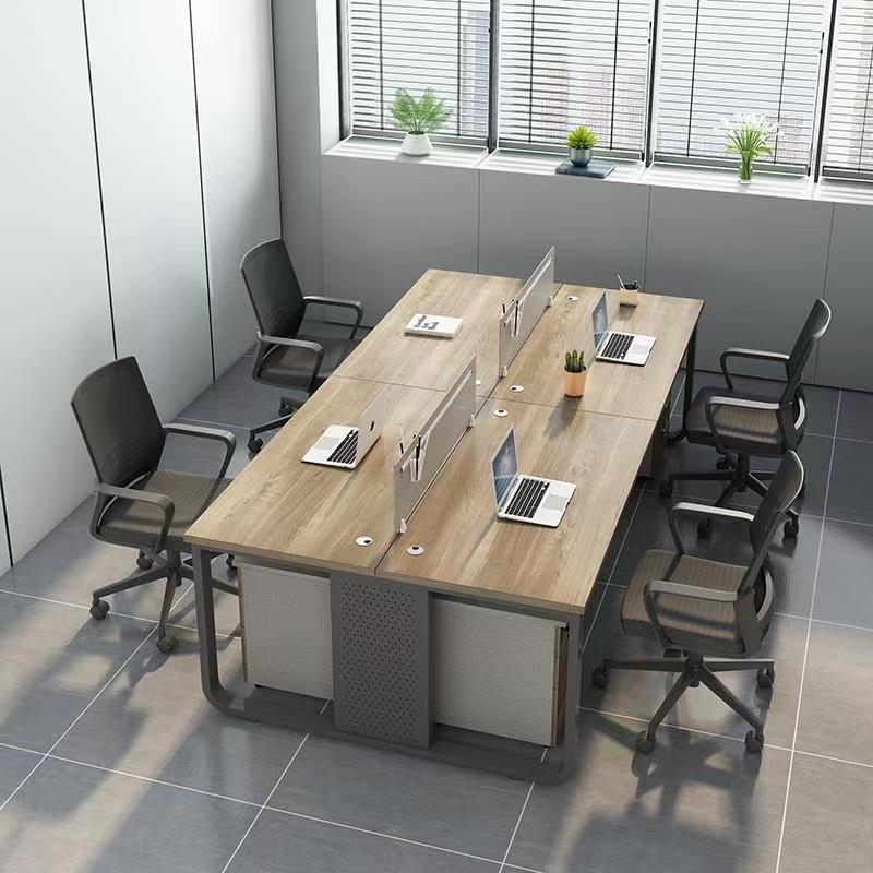 职员办公桌椅组合4人位办公桌简约现代办公家具员工位办公室桌子