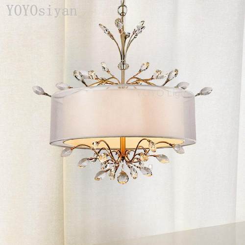 YOYO 水晶树叶吊灯 简欧简美现代吊灯 别墅客厅餐厅玄关卧室吊灯