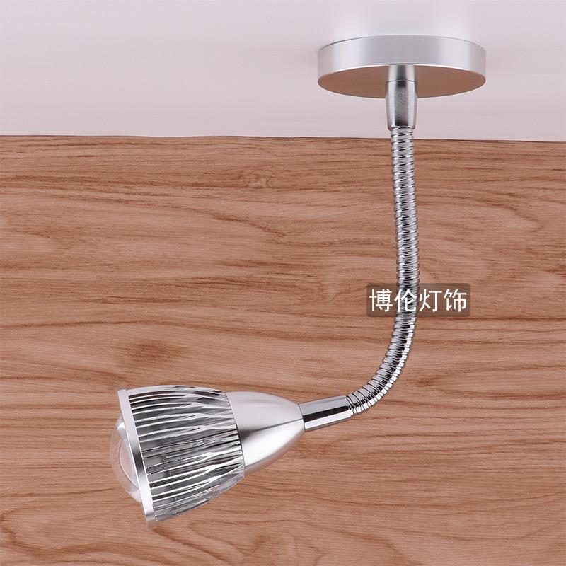 明装小射灯led天花灯 软管led射灯3W/5W吸顶长杆聚光电视背景墙灯