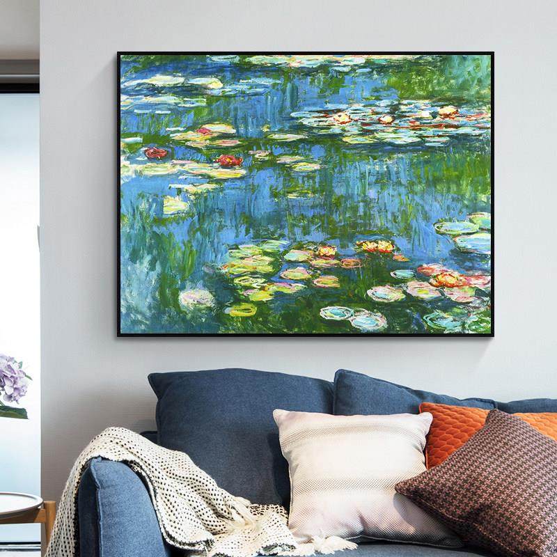 欧式钻石画2024新款莫奈睡莲风景5d点贴钻十字绣客厅卧室餐厅满钻,居家布艺,十字绣套件,淘宝优惠券,粉丝福利购,淘宝优惠卷