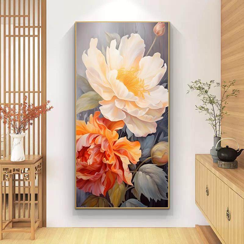 花开富贵牡丹花手工点钻十字绣钻石画满钻2025新款新中式玄关客厅,居家布艺,钻石绣,淘宝优惠券,粉丝福利购,淘宝优惠卷