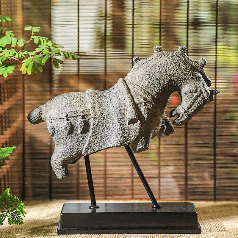 新中式禅意摆件室内客厅茶室办公室桌面仿古马工艺品装饰高档礼品,家居饰品,桌面摆件,淘宝优惠券,粉丝福利购,淘宝优惠卷