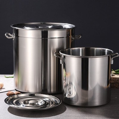 卤肉专用不锈钢锅商用汤桶带盖汤锅加厚底炖汤家用储水桶不锈钢桶
