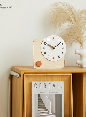 noridongsan简约客厅办公桌面摆件入户玄关电视柜家居装饰品座钟