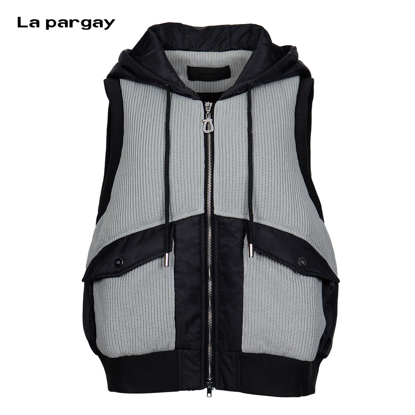 Lapargay小众撞色连帽马甲