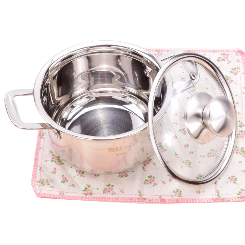 极速小汤锅304不锈钢锅家用复A底加厚电磁炉通用煮粥熬汤多用锅泡