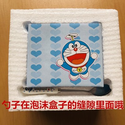 极速丁当猫陶瓷h杯子蓝胖子水杯早餐牛奶咖啡杯带盖勺子多啦a梦马
