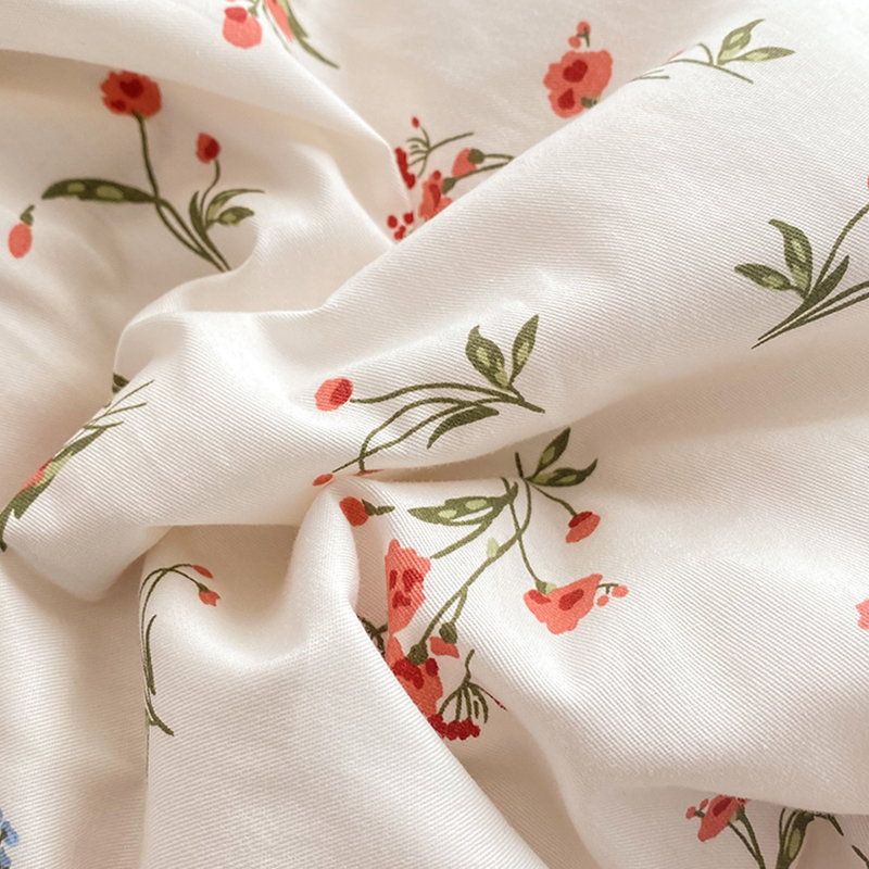 极速法式复古花卉全棉床上s四件套100纯棉公主风花边被套少女心1.