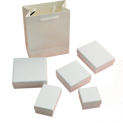 极速1pc Bleack/white Jewelry Box Gift Cardboard Boxes for Ri