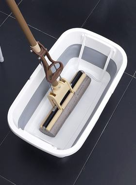 极速Foldable Floor Lazy Mop Bucket Space Saver SCollapsible